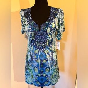 Energe Embellished Boho Stretch Top